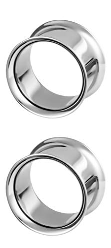 Forbidden Body Jewelry Ear Gauges, Ear Tunnels, Tunnels For Ears, Surgical Steel Mirror Finish Double Flared Tunnel Plug Earrings - style: 2pcs: 16mm (5/8")