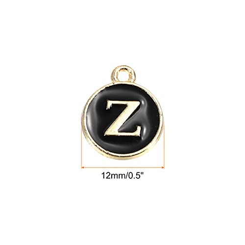MECCANIXITY Alphabet Letter Charm Double Sided Alphabet Pendant, for Earring Jewelry Making - style: Z