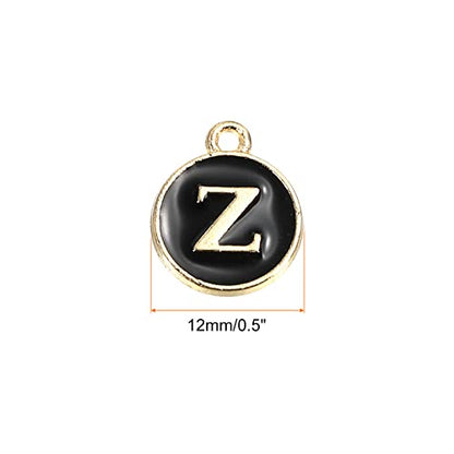 MECCANIXITY Alphabet Letter Charm Double Sided Alphabet Pendant, for Earring Jewelry Making - style: Z