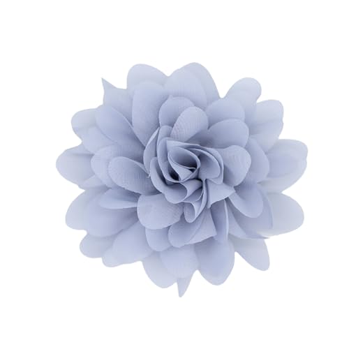 Satin Fabric Large Flower Brooch Pin Dainty Handmade Big Rose Flower Brooches Blossom Lapel Pins Silk Camellia Flowers Pin Wedding Dance Prom Party Banquet Dresses Suit Clothes Jewelry for Women - color: Grey