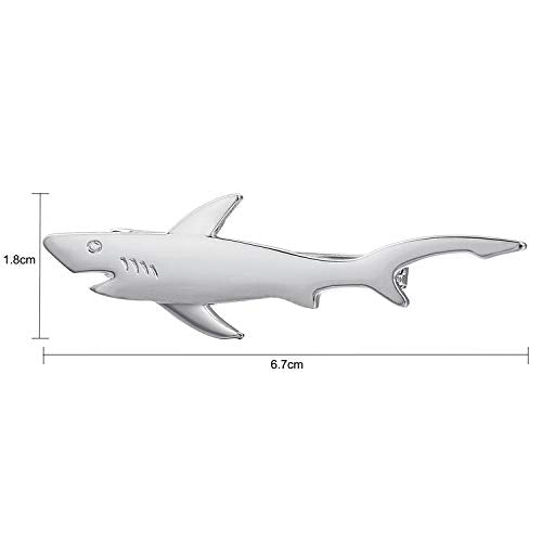 Yoursfs Novelty Marine Animals Tie Clip for Men Shark Whale Unique Cool Personalized Business Tie Bar Pin Jewelry for Valentine's Day Gifts - style: White Shark