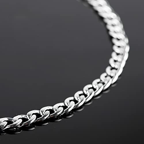 16.4 Feet Stainless Steel Curb Chains Chunky 6mm Twisted Links Necklace Chain Bulk with Open Jump Rings Lobster Clasps for Women Men Bracelet Jewelry Making - color: Twist_9x6mm