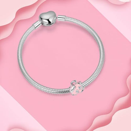 925 Sterling Silver Charms fits Bracelets and Necklace Pendant Bead Charms Jewelry Gift for Women Family Friends - style: I Love Travel Suitcase Pink Charm