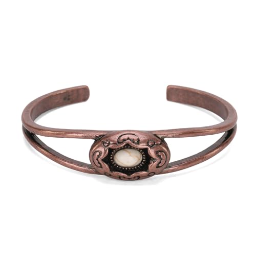 Montana West Rustic Couture's Bohemian Turquoise Cuff Bangle Bracelets for Women Cowgirl - color: Bright White