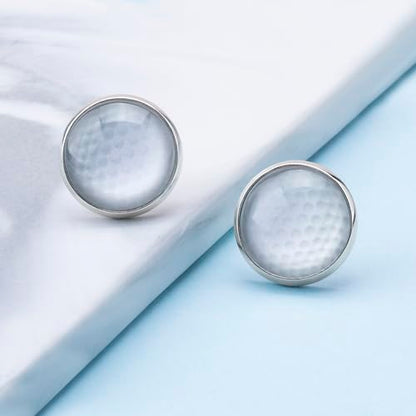 Gold Stud Earring Gifts For Teens Women Hypoallergenic Golf Baseball Football Basketball Soccer Volleyball Sport Earrings For Women - color: golf earring