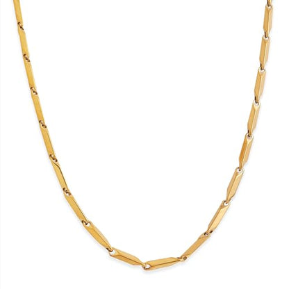 Jean Beau Gold Choker Necklace for Women, Simple 18K Gold Plated Adjustable Link Chain Prom Jewelry Gifts - color: Chunky melon Seeds