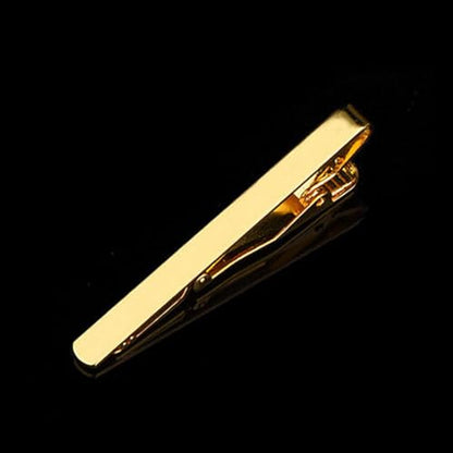 5 Pack Tie Clip for Men Tie Bar Clip Set Formal Business Men's Necktie Clips Shirts Men Slim Tie Pin Clamp, Gold Silver Black,white，Blue antique - color: Golden【5-Pack】