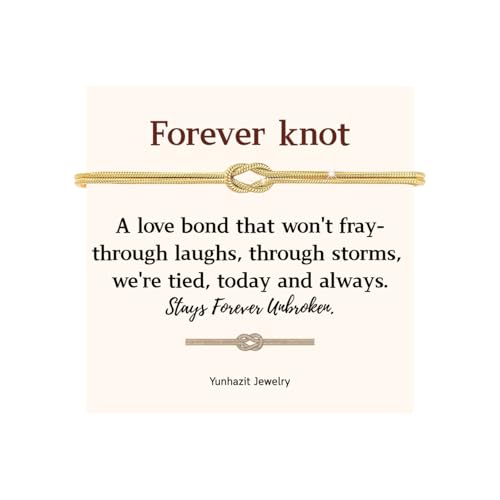 Matching Couple Bracelets – Infinity Promise Love Knot BFF Bracelets for Women & Men, Hypoallergenic Non-Tarnish Friendship Jewelry, Bestie Gifts, Forever Relationship Jewelry for Her/Him - color: Gold