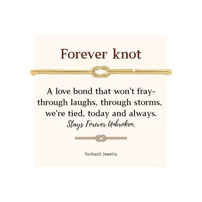 Matching Couple Bracelets – Infinity Promise Love Knot BFF Bracelets for Women & Men, Hypoallergenic Non-Tarnish Friendship Jewelry, Bestie Gifts, Forever Relationship Jewelry for Her/Him - color: Gold