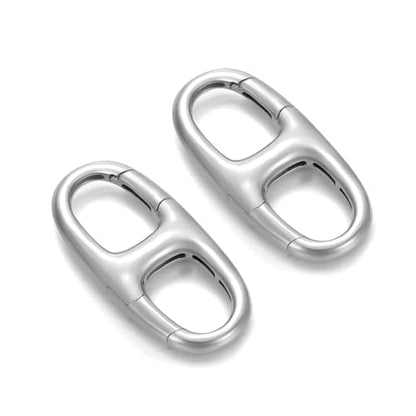 925 Sterling Silver Lobster Clasp for DIY Necklace Bracelet Jewelry Making, Double Spring Clasp with Closed Jump Rings, Necklace Extender Clasp Connector Bracelet Extension (Style 14-2pc) - style: Style 14-2pcs