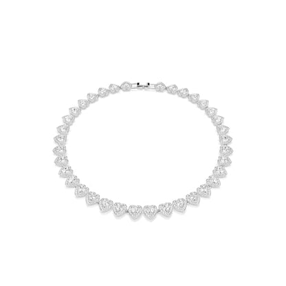 Swarovski Ariana Grande Collection, Clear Crystal & Pearls, Rhodium Finish, Necklaces, Earrings and Bracelets - color: All Around Heart Necklace