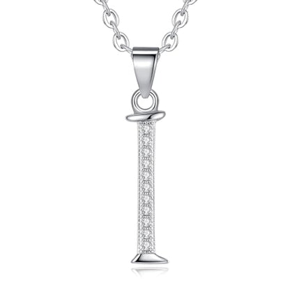 VIKI LYNN Dainty Initial Letter Pendant Necklace for Women | Cubic Zirconia Initial Jewelry, Personalized Letter Necklace, Dainty Women Jewelry, Birthday Gift Idea for Her, Mom and Wife - color: Silver, style: Silver-I
