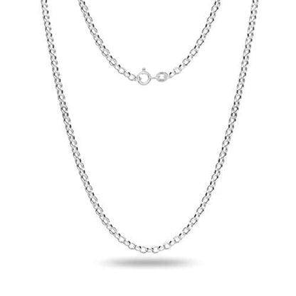 LeCalla 925 Sterling Silver Italian Jewelry Trendy Gift 1.5 MM, 2 MM, 3 MM Rolo Link Chain Necklace for Teen Women and Men with Spring Ring Clasp (16, 18, 20, 24 Inches) - size: Length 18 Inches, style: 2 MM