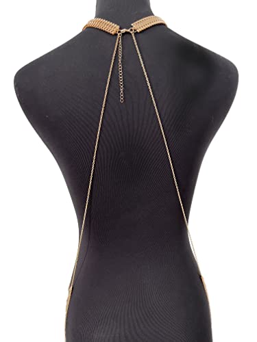 Harness Body Chain Sexy Layered Tassel Belly Waist Chain Necklace Boho Hot Bikini Nightclub Party Beach Body Jewelry for Women and Ladies Gold Tone - style: B:Style B
