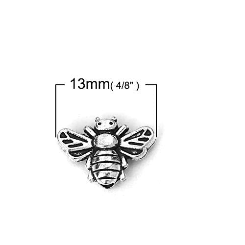 JGFinds Bee Charms Spacer Beads - 95 Pack, 1.3mm Hole, DIY Craft Keychain, Jar Charms and Bee Embellishments, Bulk Jewelry Making Supplies (Bumble Bees) - color: Bumble Bees