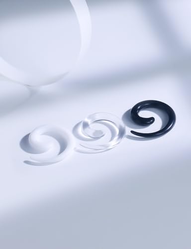 14-00G Ears Gauges Tunnels Plugs for Women Acrylic Spiral Snail Ear Gauge Septum Stretching Kit Earring Expander Stretcher Earrings Piercing Jewelry for Women Men - style: 8G Tapers