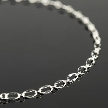 UMAOKANG 16.4 Feet Brass Chain for Jewelry Making Silver Plated Lip Chains Bulk Women Necklace Bracelet DIY Jewelry Supplies - color: Silver Lip
