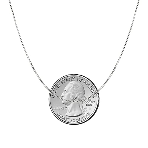 Savlano 925 Sterling Silver Solid 0.8mm Box Adjustable Bolo 14-24 Inch Chain Necklace For Women - Made in Italy Comes With a Gift Box - style: Silver