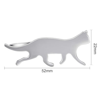 Christmas Tie Clips for Men 14k Gold Plated Silver Tie Pins with Cute Animal Deer/Lion/Dog/Cat Tie Bars Necktie Suit Tie Accessories Jewelry - style: Sliver Cat Tie Clip