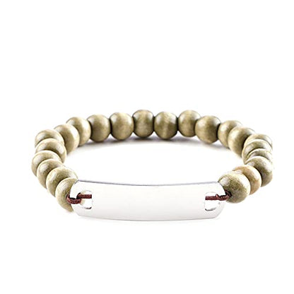 8mm Cross Beads Wooden Bracelet for Men Women Healing Lava Rock Stretch Bracelets Set - color: C: WWJD Wooden Bracelet