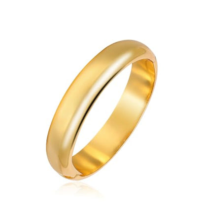 Eigso 13MM Large Gold Plated Chunky Bracelet Bangle for Women Men Trendy Thick Arc Shape Open Cuff Bangles Bracelets for Woman Man - color: Gold-13MM