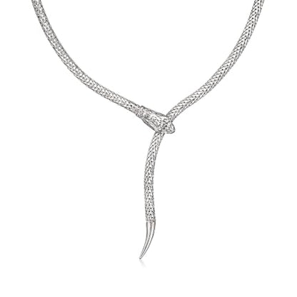 Ross-Simons Italian Sterling Silver Adjustable Snake Necklace