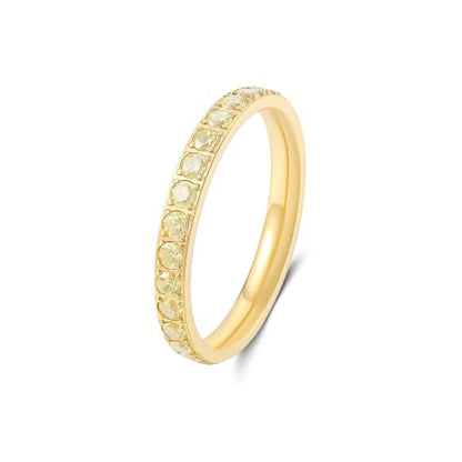 Birthstone Rings for Women 14K Gold Filled Stacking Rings for Oura Ring Gen 4/Oura Ring Gen 3, Cubic Zirconia Wedding Eternity Bands - color: 11.November