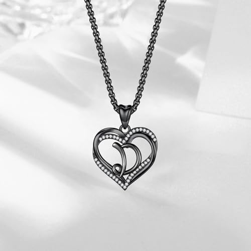 INFUSEU Unique Initial Necklaces for Women Girls Small Heart Letter Jewelry, Meaningful Personalized Gifts - style: D