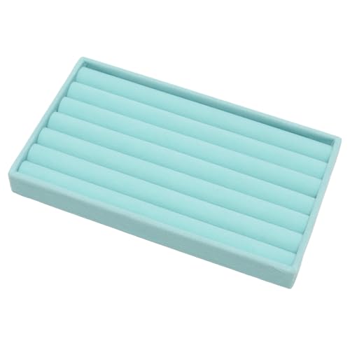 Velvet Jewelry Trays for Drawers, Blue 8 Rolls | Stackable Jewelry Drawer Organizer Inserts, Ring Earring Necklace Bracelet Holder Organizer Storage Display Tray - color: Blue - 8 Rolls