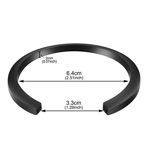 Dletay Urn Bracelet Cremation Bracelet for Ashes Memorial Ashes Bracelet Openable Cuff Bangle Bracelet - color: Your wings-Black