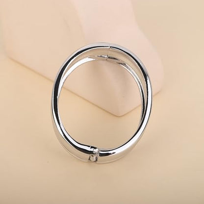 Grunge Minimalist Metal Wide Irregular Bangle Cuff Bracelet Hammered Open Wrist Cuff Gothic Chunky Bangle Statement Bracelets for Women