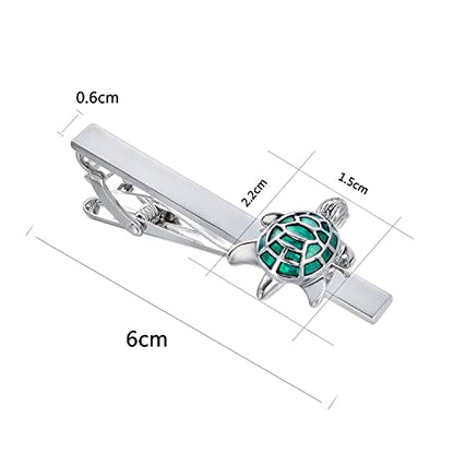 Yoursfs Novelty Marine Animals Tie Clip for Men Shark Whale Unique Cool Personalized Business Tie Bar Pin Jewelry for Valentine's Day Gifts - style: Turtle