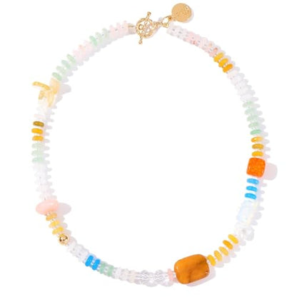Coiris 3 Layers Illusion Wire Beaded Statement 19.5" Necklace for Women - color: N0160-A
