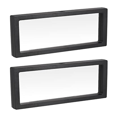 MECCANIXITY Floating Frame Display Holder Stand 3D Jewelry Display Box 11.81 x 3.54 x 0.79 inch Black for Ring Necklace Bracelet Earring Pack of 2 - color: Black, size: 11.81 x 3.54 x 0.79 inch