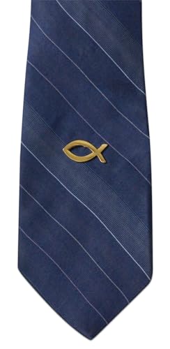 Novel Merk Christian Cross Icon Religious Lapel Pin, Hat Pin & Tie Tack Set with Clutch Back - style: 3- Fish Ichthys