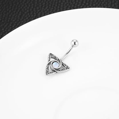 HZMAN Belly Button Rings for Women 14G Surgical Steel Belly Rings Gothic Celtic Knot Belly Rings Navel Piercing Jewelry - color: Celtic Knot