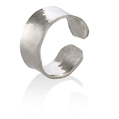 Ear Cuff for Non Pierced Ears Cartilage helix Hammered Ear Cuff for Women Jewelry Earring - color: Silver