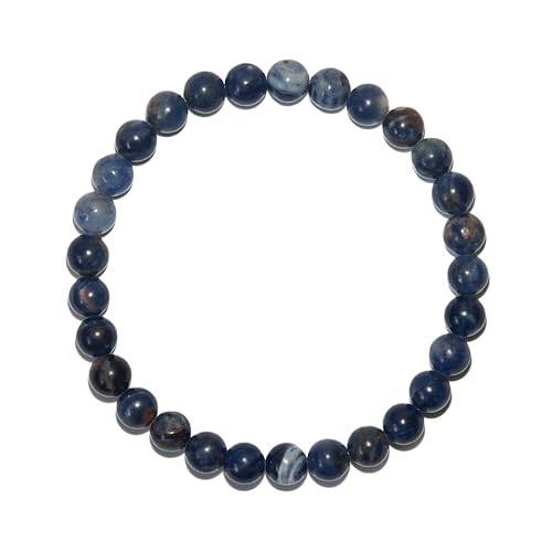 BANANE LAB Healing Crystal Beaded Bracelet, 4/6/8mm Beads for 6.5" Wrist | DIY Kit Included. Multiple Gemstone Options. Beaded Protection Bracelet Women Men Daily Wear. Handmade Crystal Jewelry Gift. - color: Sodalite, size: 6MM Beads (Fits 6.5" Wrist)