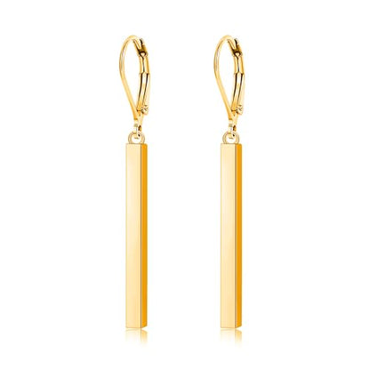 Leverback Earrings Dangle Earrings for Women Dangly Earrings Anniversary Birthday Gifts for Women - style: Vertical Bar Earrings-Gold