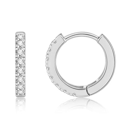 micuco 3 Pairs Small Hoop Earrings Tiny Cartilage Earrings for Women Men | Cubic Zirconia Earrings Huggie Hoop Ear Piercing Earrings for 8mm 10mm 12mm - color: 17# Silver 10mm