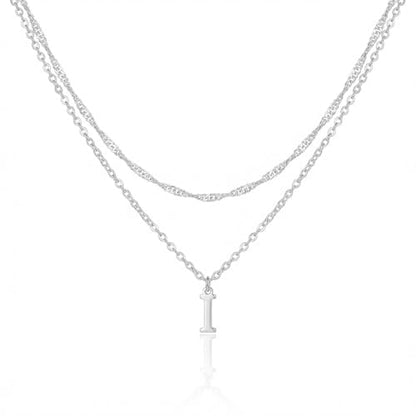 14K Gold Plated Initial Necklaces for Women Dainty Layered Letter Pendant Necklace Cute Choker Necklace Gift Trendy Stuff Personalized Jewelry Stack for Women Her - color: Silver, style: I