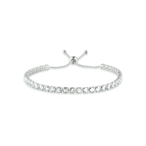2PCS Handmade Bracelet Protection Gifts, String Adjustable Amulet Bracelet, Powerful Bracelet for Good Luck, Red Braided Bracelet for Women Mother Daughter Couples Sisters Friends - color: Silver-3 Layered Cubic Zirconia Bracelets-B