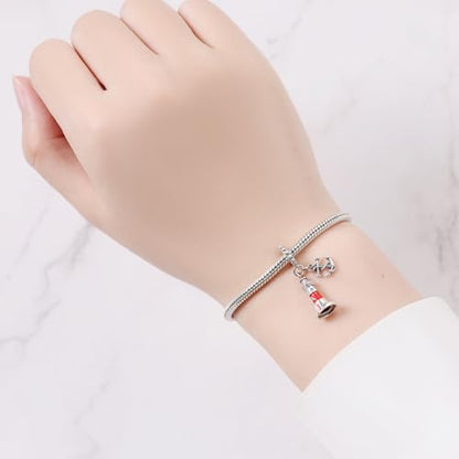 925 Sterling Silver Charms Bead for Bracelets Necklaces, Star Moon Crescent Sun Solar Pendent, Blue Ocean Starfish Shells Turtle Crab Starry Sea Cute Jewelry Birthday Gifts for Women Men - style: Watchtower charms