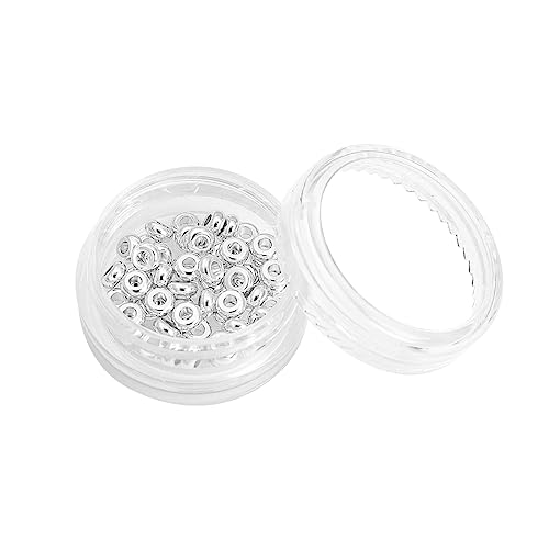 Silver Plated Roudelle Spacer Beads 4x1.8mm 50pcs for Jewelry Making Findings Non Tarnish - color: Silver, size: 4x1.8mm Roudelle