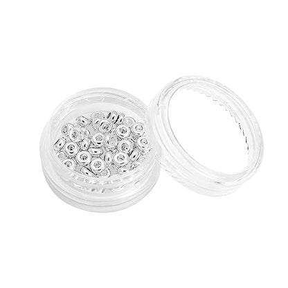 Silver Plated Roudelle Spacer Beads 4x1.8mm 50pcs for Jewelry Making Findings Non Tarnish - color: Silver, size: 4x1.8mm Roudelle