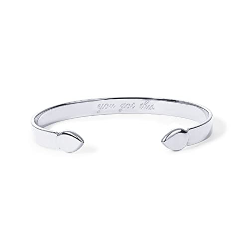 PAVOI 14K Gold Plated Stainless Steel Bangle Bracelets for Women | Inspirational Engraved Adjustable Mantra Cuff Bangle | Personalized Gift for Her Mom Sister | Birthday Gifts for Women - style: You Got This