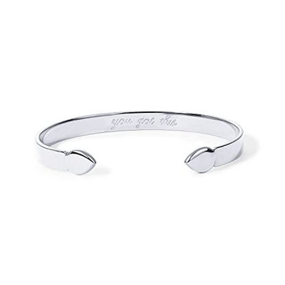 PAVOI 14K Gold Plated Stainless Steel Bangle Bracelets for Women | Inspirational Engraved Adjustable Mantra Cuff Bangle | Personalized Gift for Her Mom Sister | Birthday Gifts for Women - style: You Got This