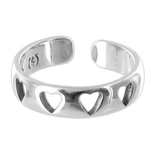 Gem Avenue 925 Sterling Silver Toe Rings Collections – Beach, Celtic, Heart, Dolphin, Flower & More Designs for Women – Elegant Adjustable Summer Jewelry - style: Style 12