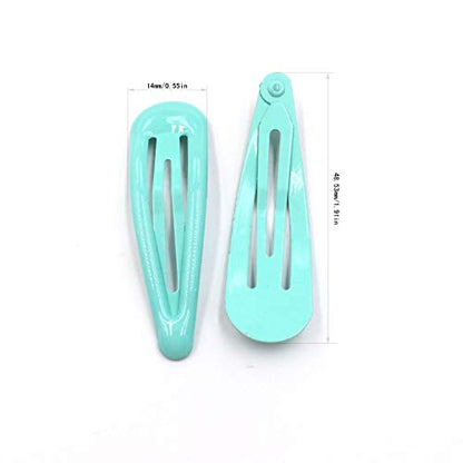 Art&Beauty 10 Pairs Colorful Glossy Snap Prong Clips Bendy Hair Clips Barrettes for Ladies Girls Women Adults Hair Bow By Art&Beauty