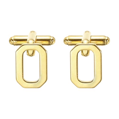 PATIKIL Initial Cufflinks, Classic Alphabet Stainless Steel Men Cuff Links 26 Letters A-Z with Box for Men Father Husband Weddings Gift Business Birthday - style: Letter O